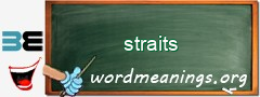 WordMeaning blackboard for straits